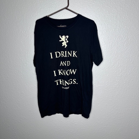 Games of Thrones Black graphic tee shirt - Picture 1 of 5